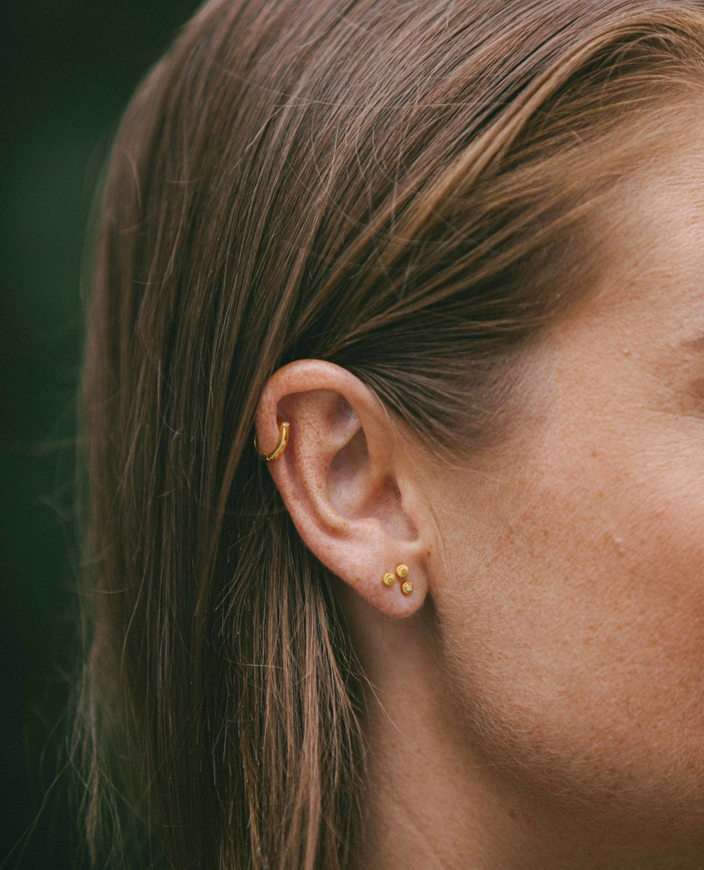 IX Cent Gold Plated Stud