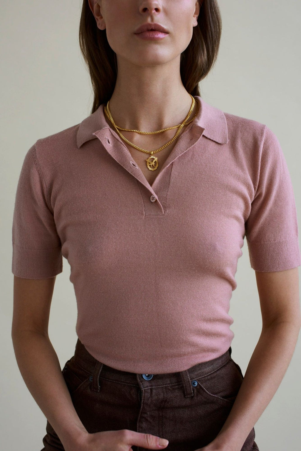 IX Curb Gold Plated Necklace