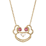 ANIMAUX Koko 18K Gold Necklace w. Diamond & Tourmaline