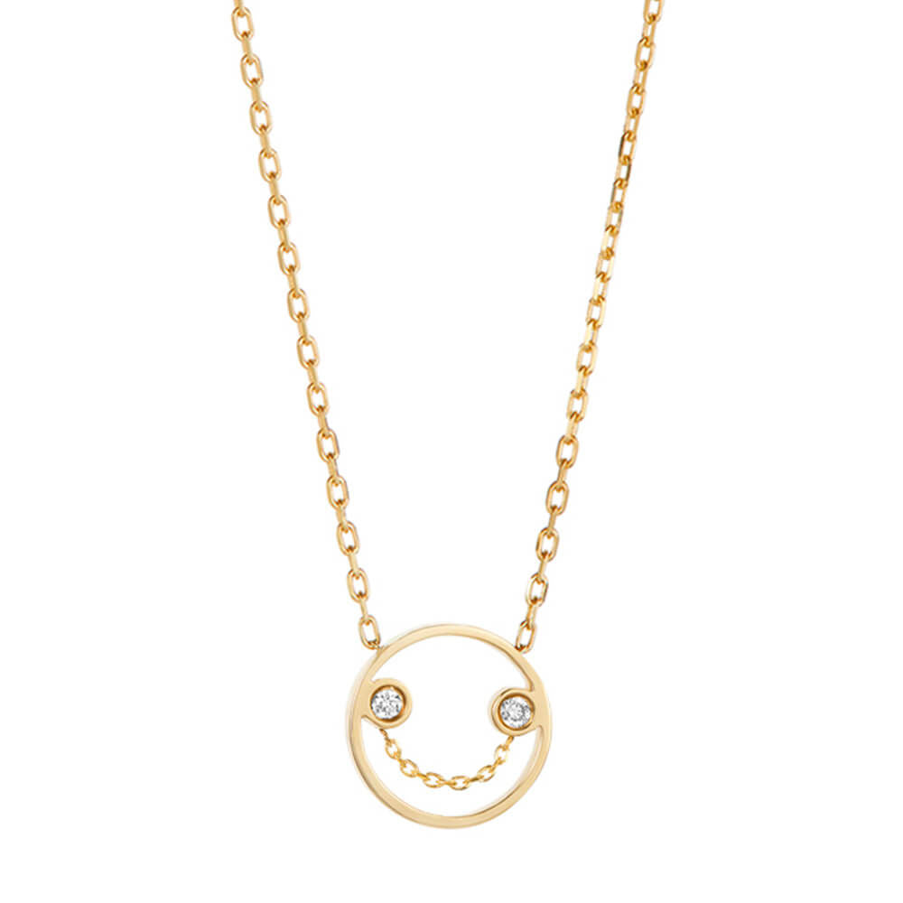 PETIT Belle 14K Gold Necklace w. Diamond