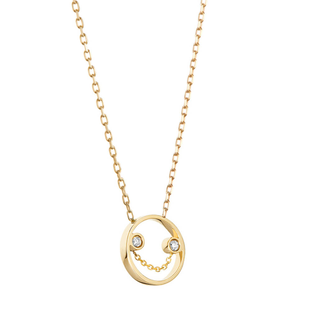 PETIT Belle 14K Gold Necklace w. Diamond
