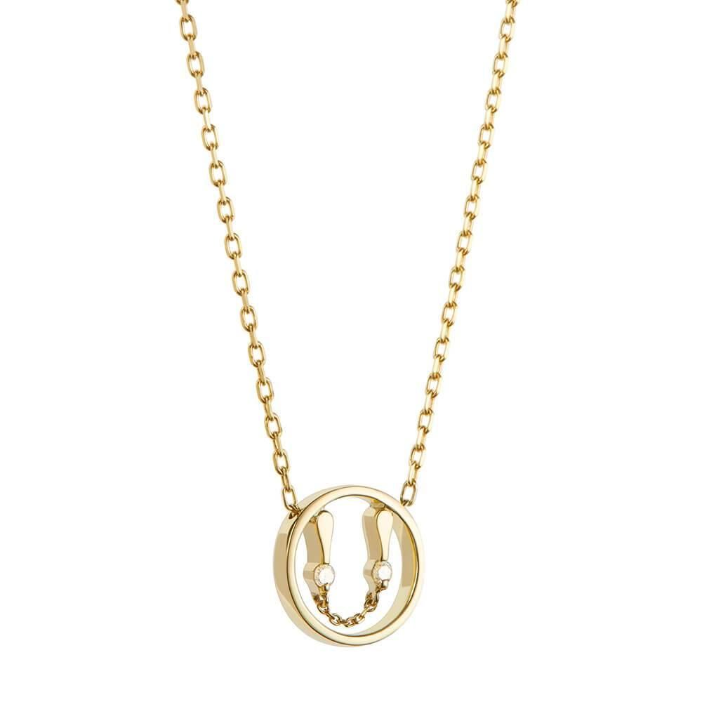 PETIT Em 14K Gold Necklace w. Diamond