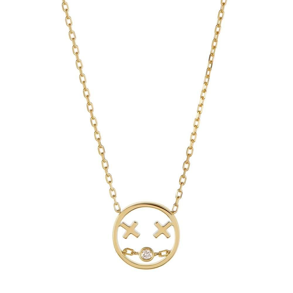 PETIT Kay 14K Gold Necklace w. Diamond