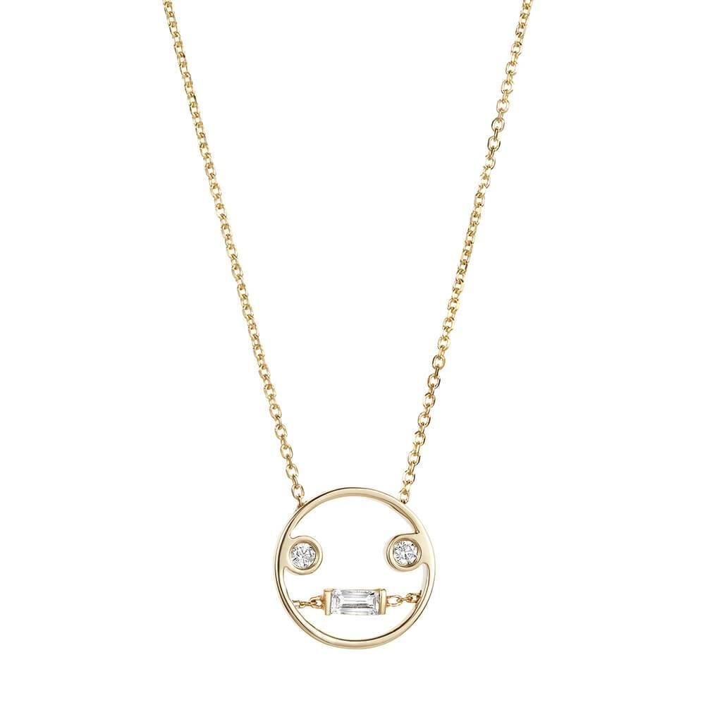 PETIT Lei 14K Gold Necklace w. Diamond & Topaz