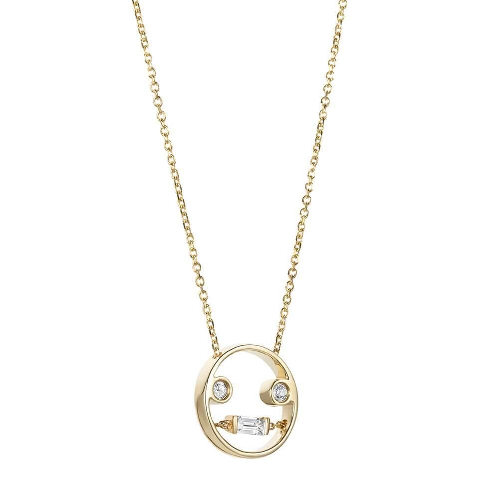 PETIT Lei 14K Gold Halskette w. Diamond & Topaz