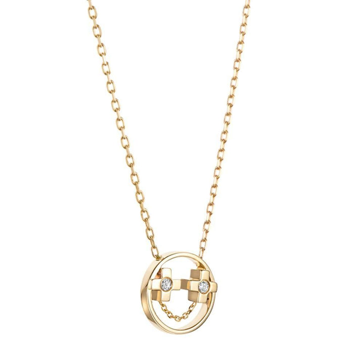 PETIT Rae 14K Gold Necklace w. Diamond