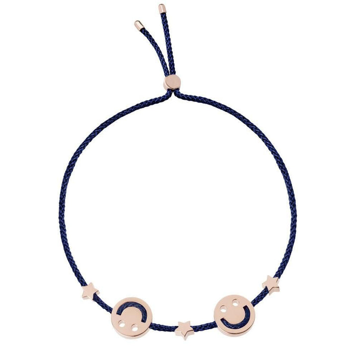 Freunde glücklich 2 Sterne / rotes 18K Gold -Plattal -Armband