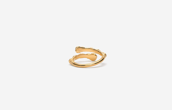 IX Crunchy Blue Nature Gold Plated  Ring