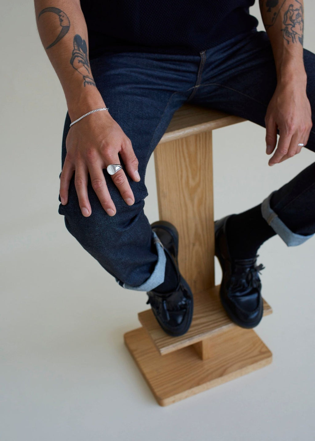 IX Curb Silver Bracelet