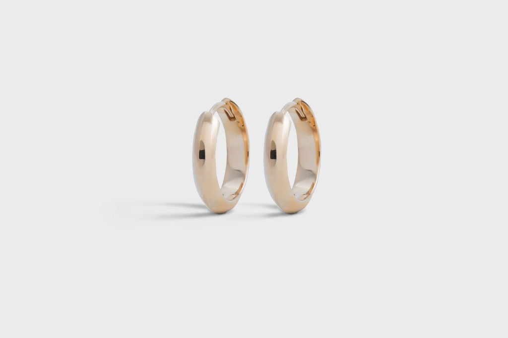 IX Chunky Edge s 14K Gold Hoops