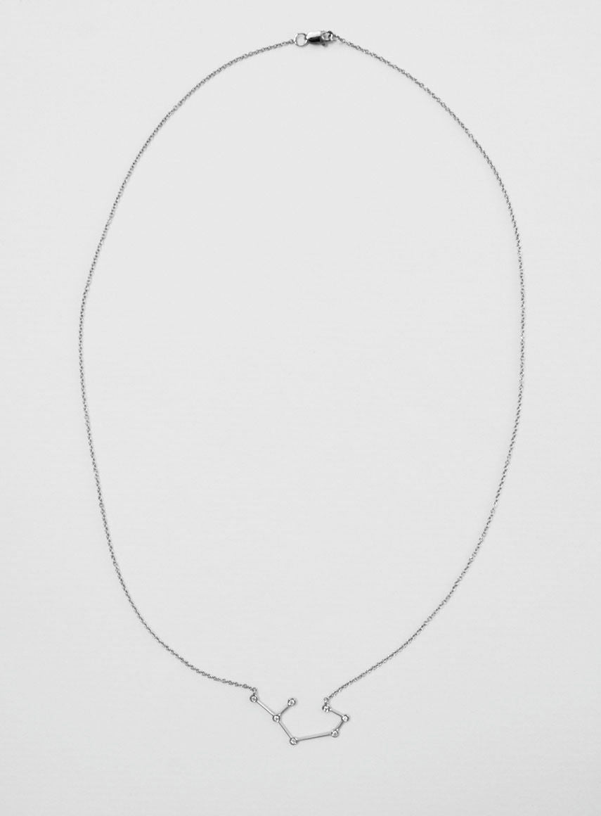 Star Sign Sagittarius 18K Hvidguld Halskæde m. Diamant