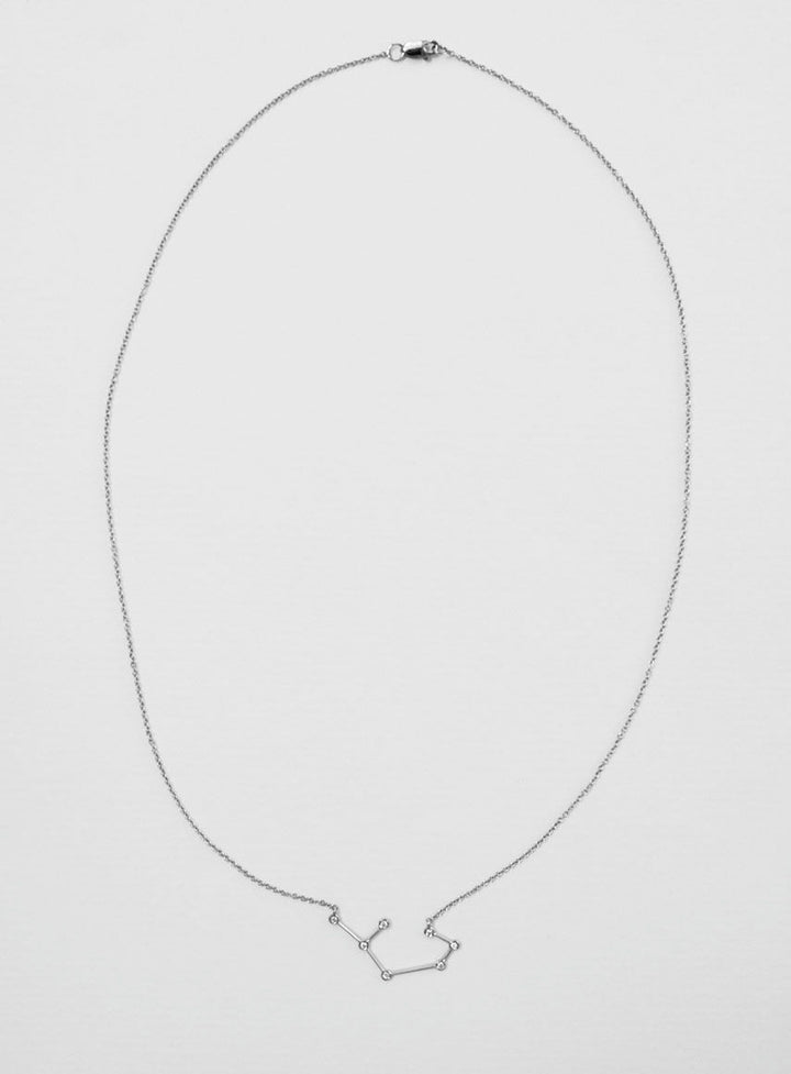 Star Sign Sagittarius 18K Hvidguld Halskæde m. Diamant