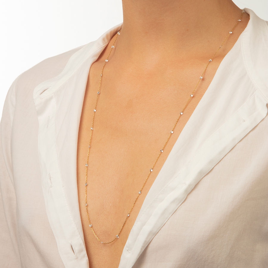 Danaé 18K Guld Halskæde m. 35 Diamanter