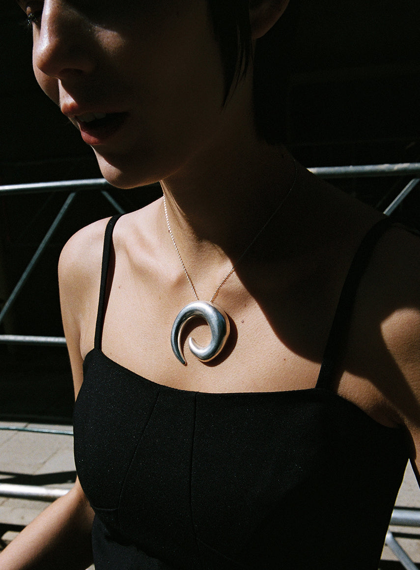 Saturn Silver Necklace