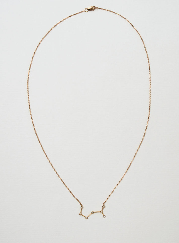 Star Sign Scorpio 18K Guld Halskæde m. Diamant