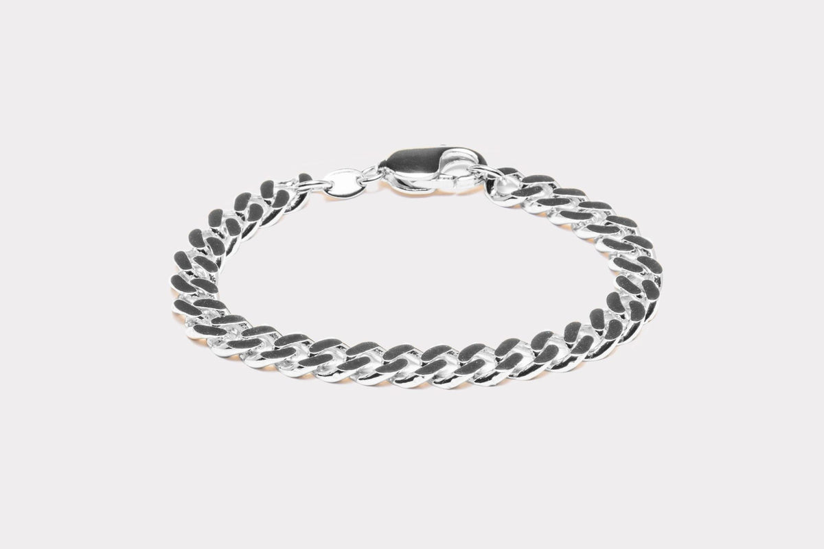 IX Chunky Curb Sølv Armbånd