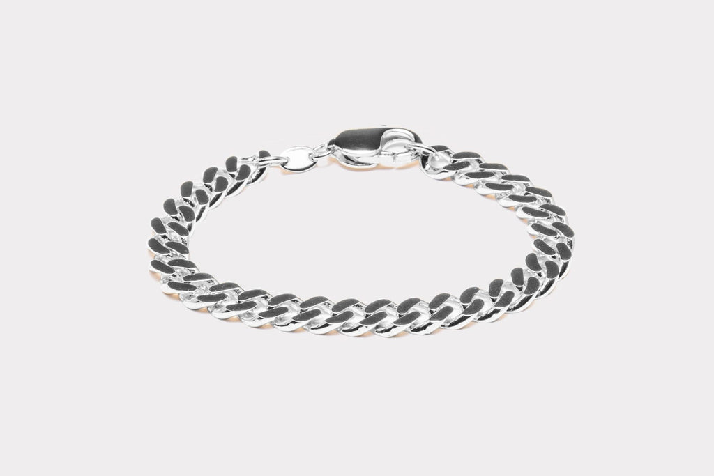 IX Chunky Curb Sølv Armbånd