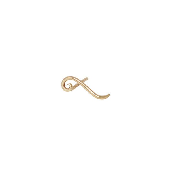 Swirl 14K Gold Earring