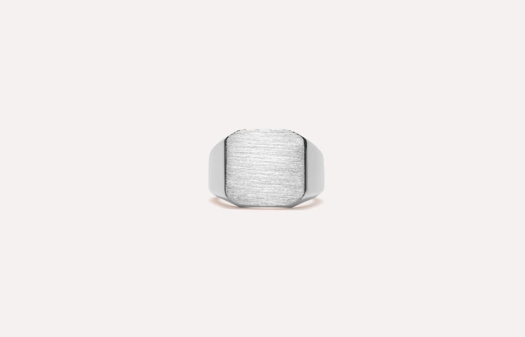 IX Octagon silberner Siegelring