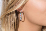 Bovalino Silver Earrings w. Blue, White, Yellow, Purple & Pink Zirconias