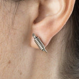 Mini Bullet Earrings Silver