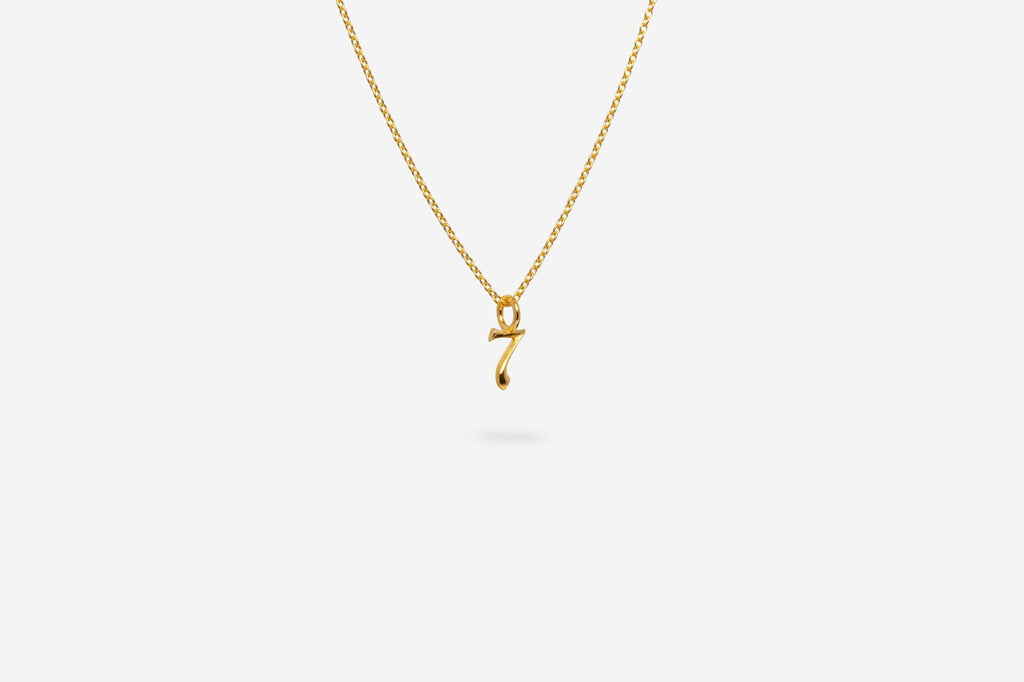 IX Lucky Number 7 Gold Plated Pendant