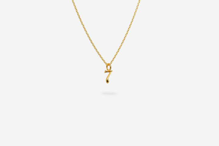 IX Lucky Number 7 Gold Plated Pendant
