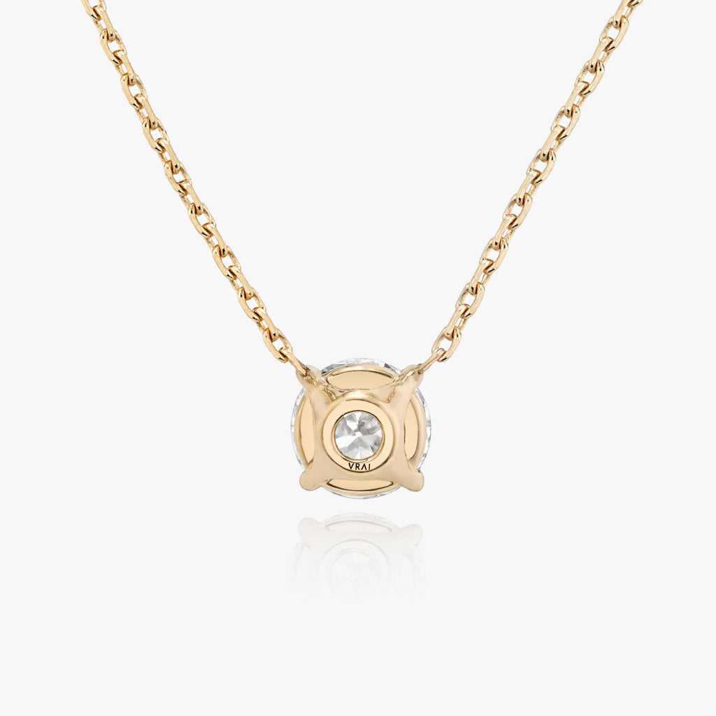 Solitaire Rund Brilliant 14K Rosaguld Halskæde m. Lab-Grown Diamant