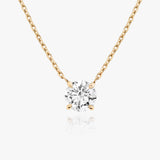 Halskette aus 14K Weißgold I Runder Brilliant I Labor-Diamant
