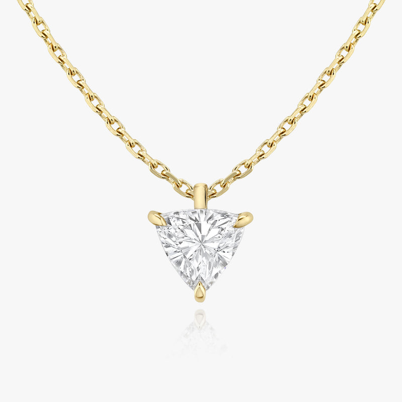 Halskette aus 14K Rosegold I Trillion-Solitär I Labor-Diamant