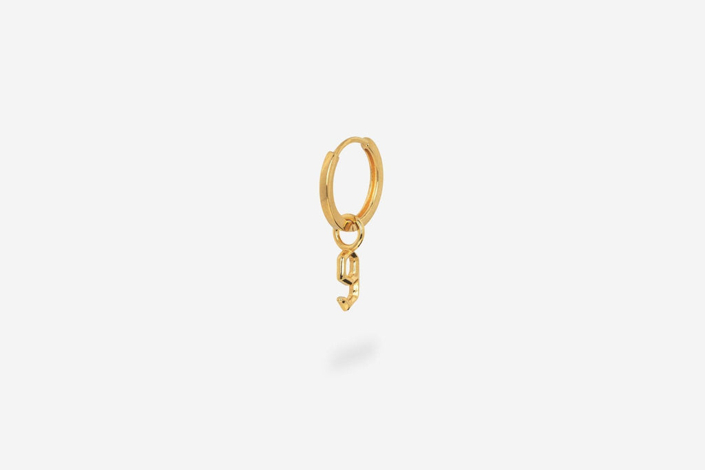 IX Lucky Number 9 Gold Plated Pendant