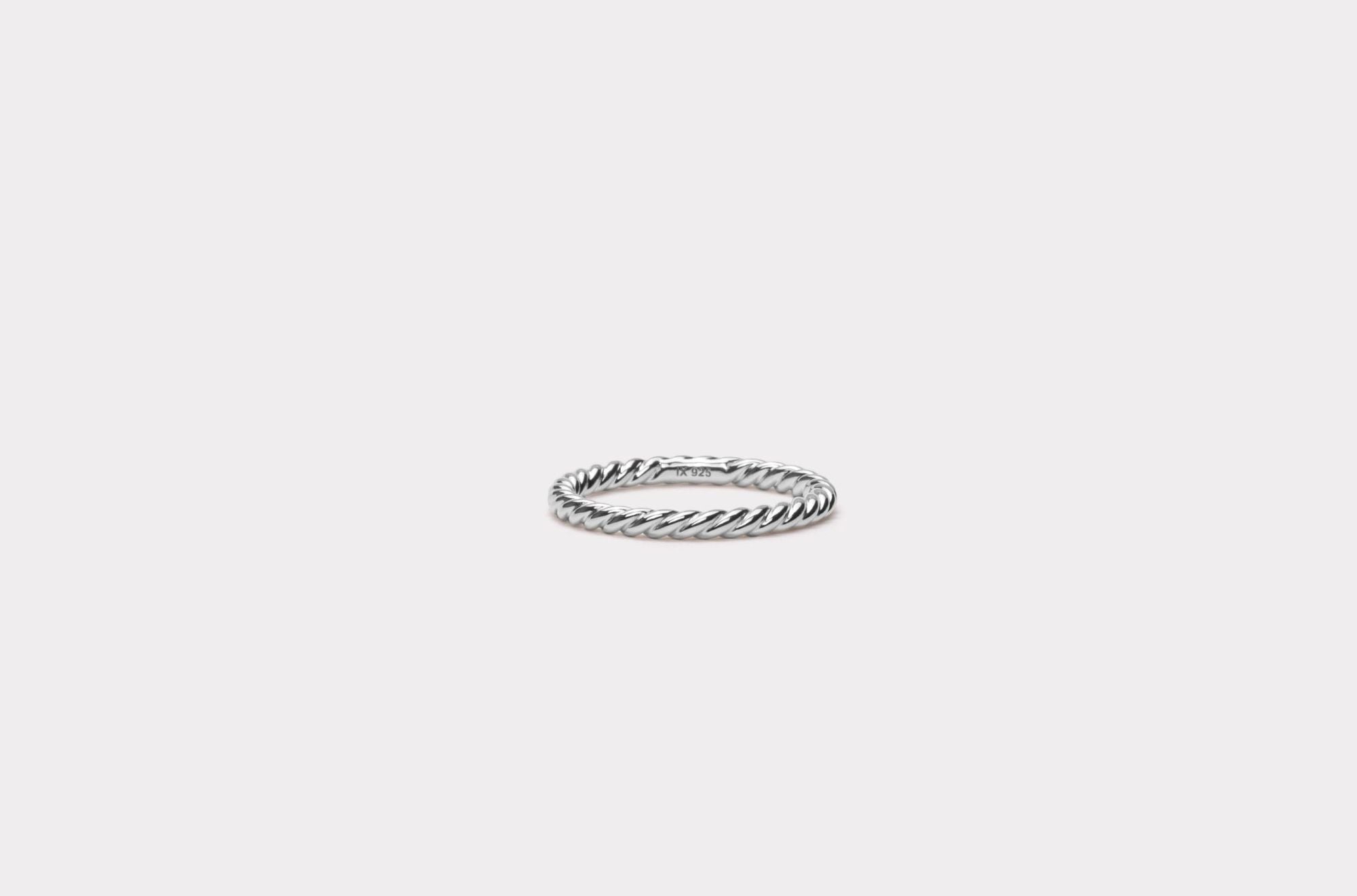 IX Studios IX Rope Ring Silver | The Jewellery Room