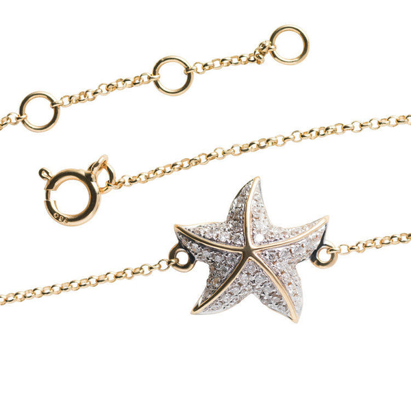 Starfish Bracelet Gold, White