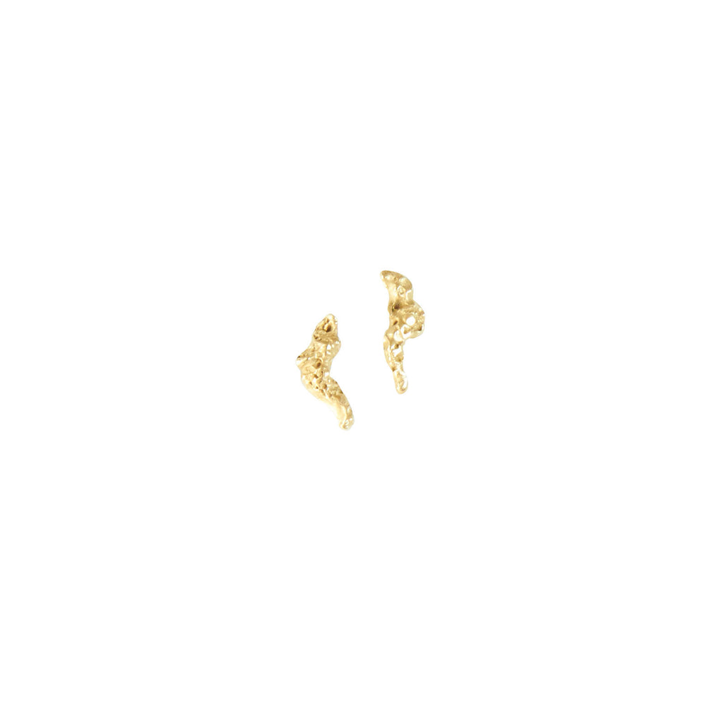 Small Rock Earstuds Gold Plated