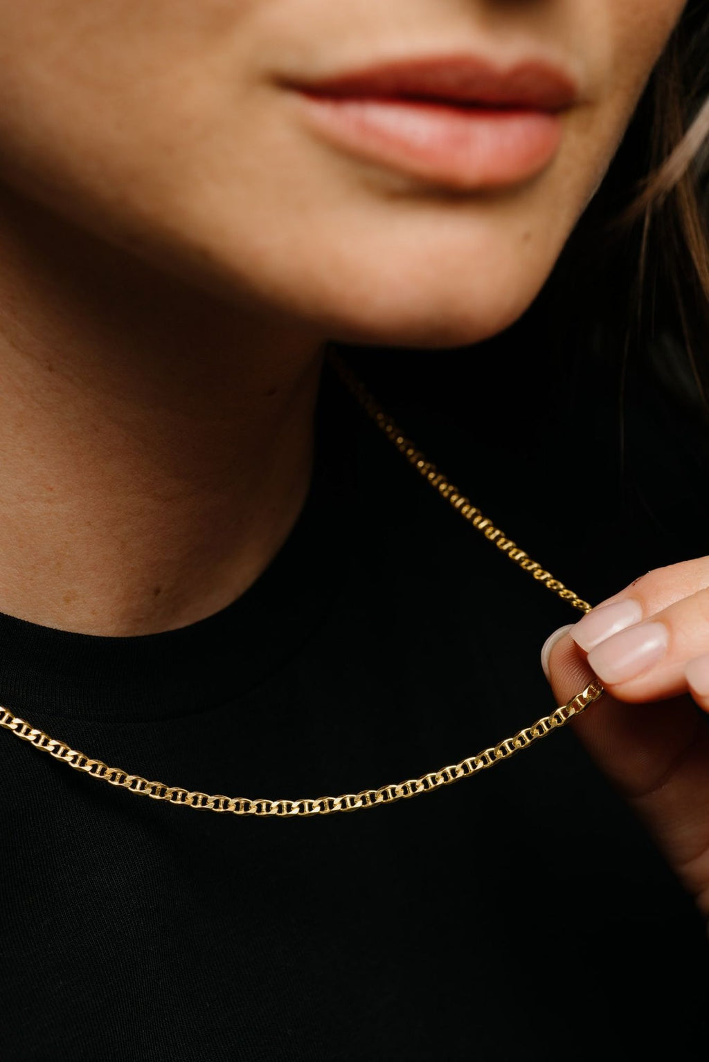 IX Curb Marina Gold Plated Necklace