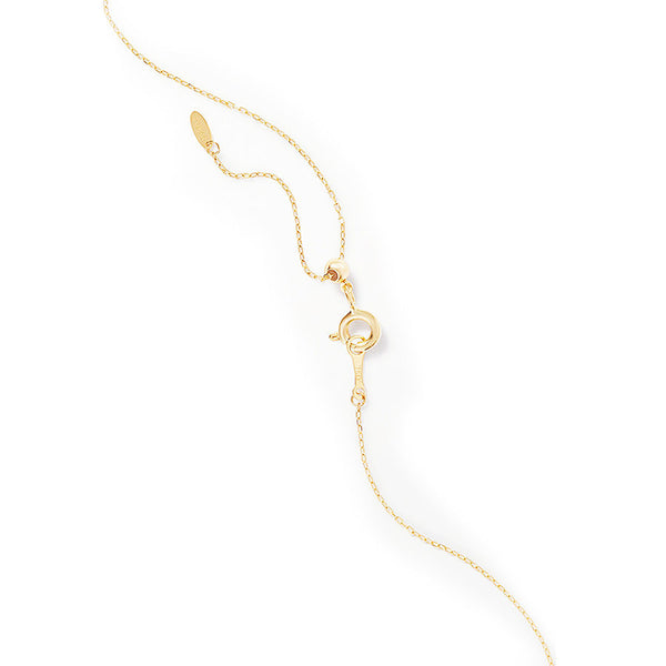 Danaé Encrusted Baguette 18K Gold Necklace w. Diamonds
