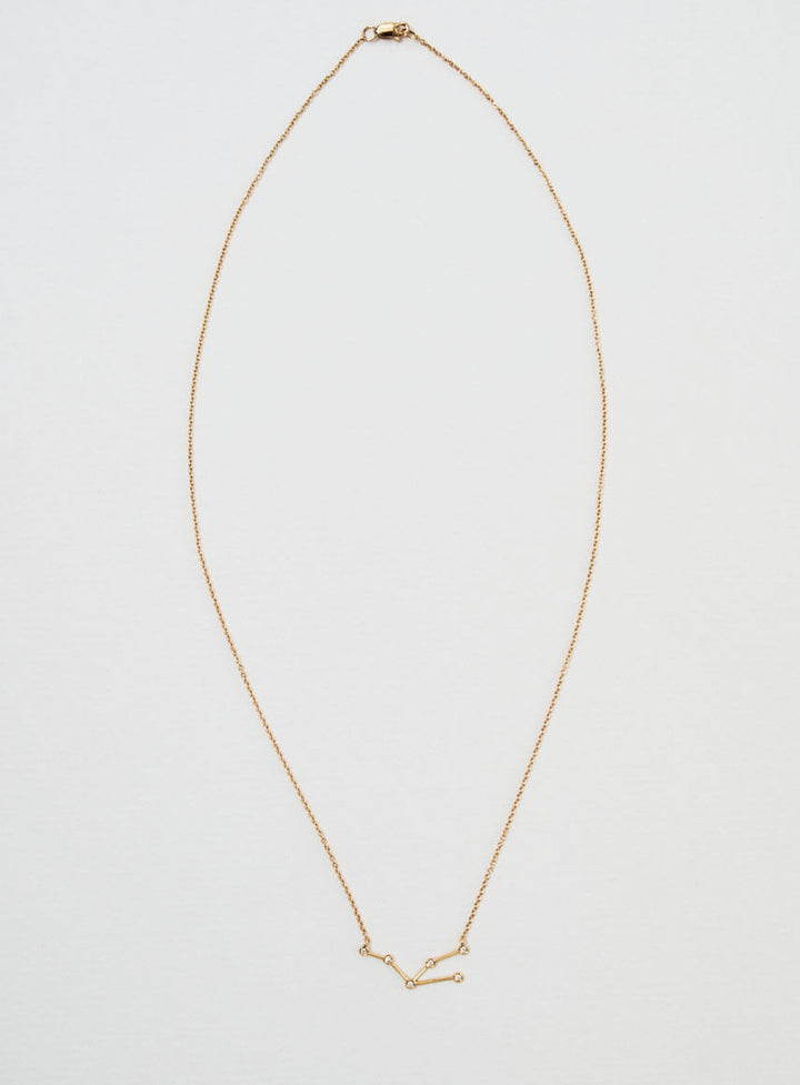 Star Sign Taurus 18K Guld Halskæde m. Diamant