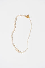 The Small Pearl Variation Gold Plated Necklace w. Pearls