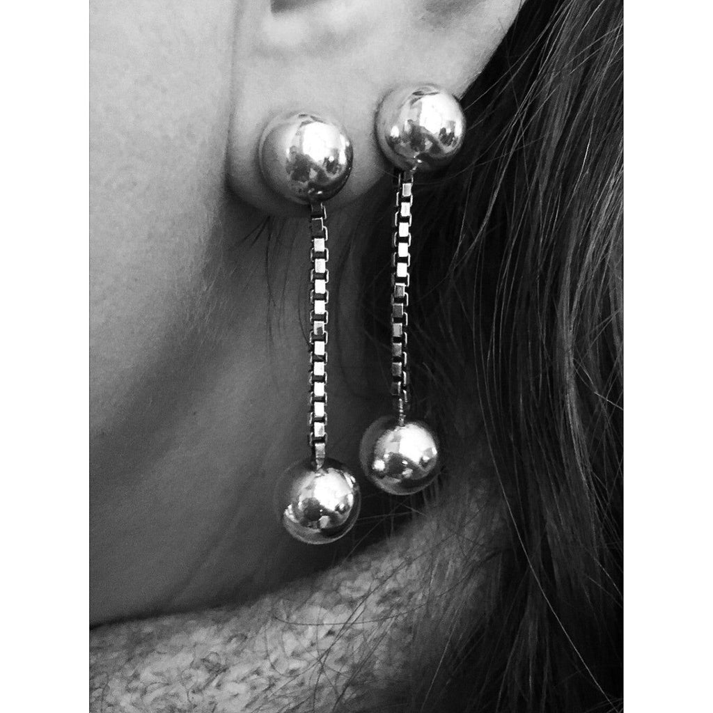 Tiny Martini Øreringe Sølv