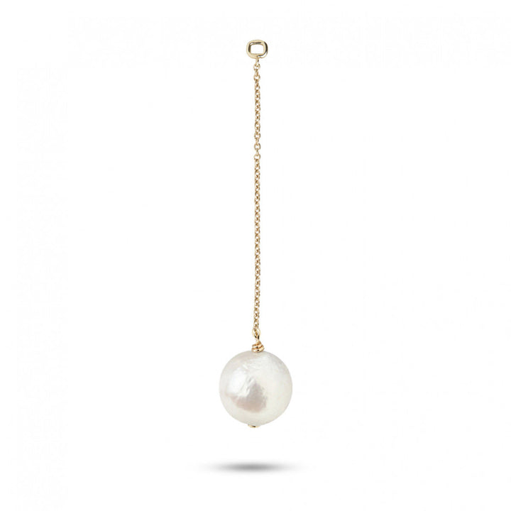 Rainbow 5 cm 10K Goldohrring-Anhänger I Perlen