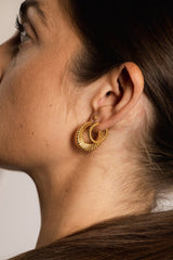 IX Kim 22K Gold Plated Earring
