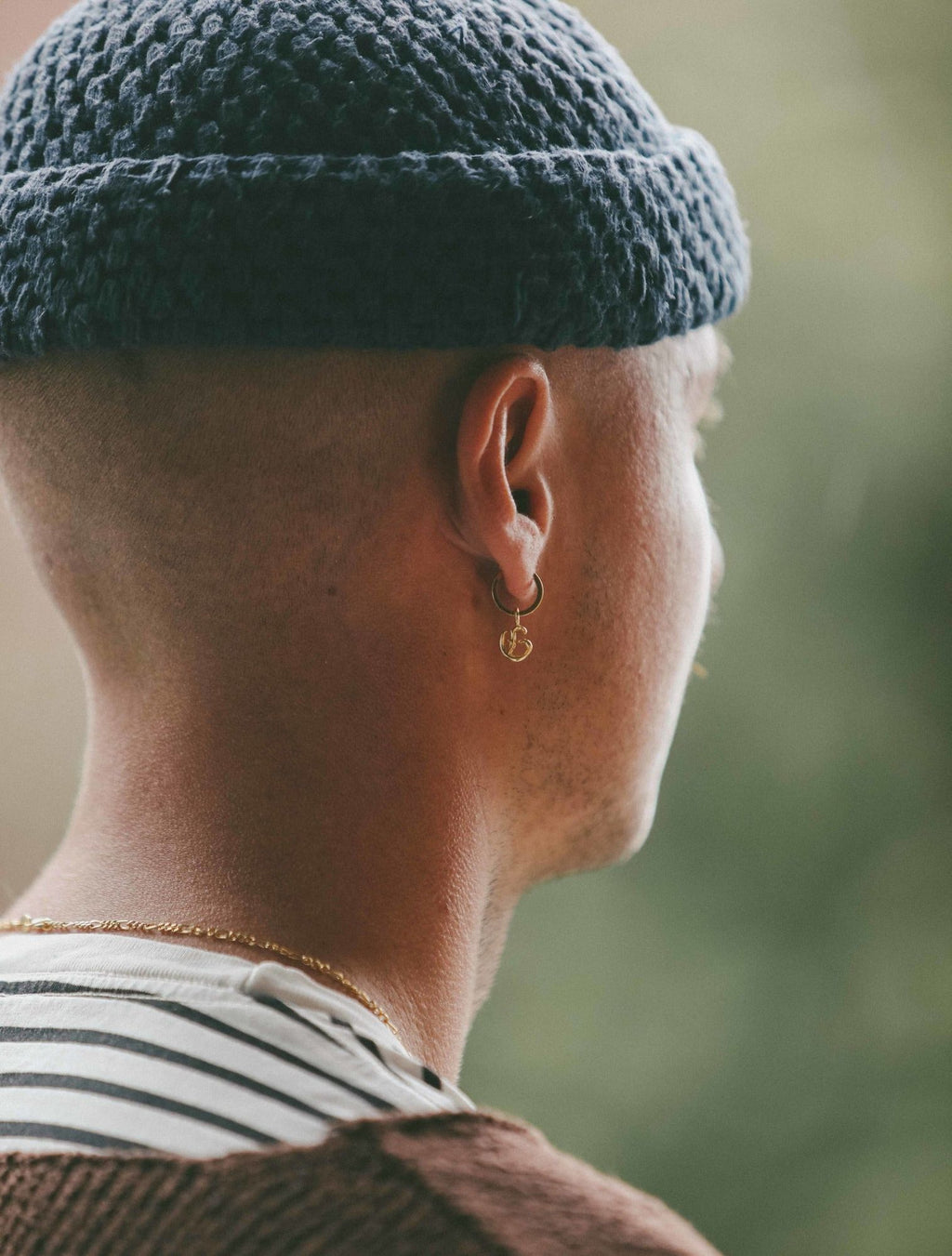 IX G Letter 22K Gold Plated Pendant