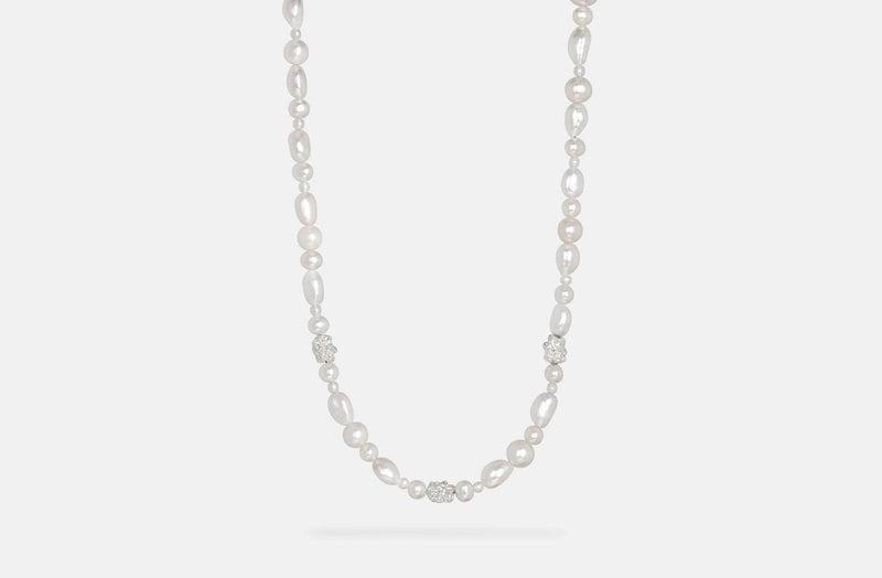 IX Ocean Pearl Chain Silver