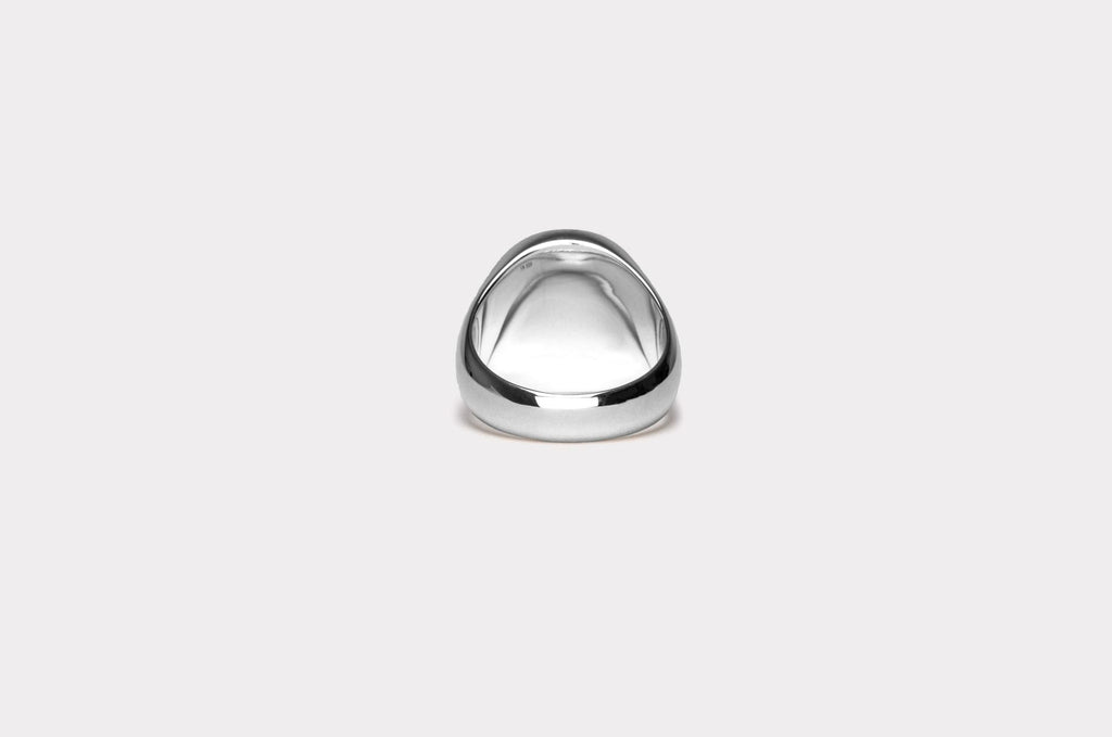 IX Oval Signet Silver Ring