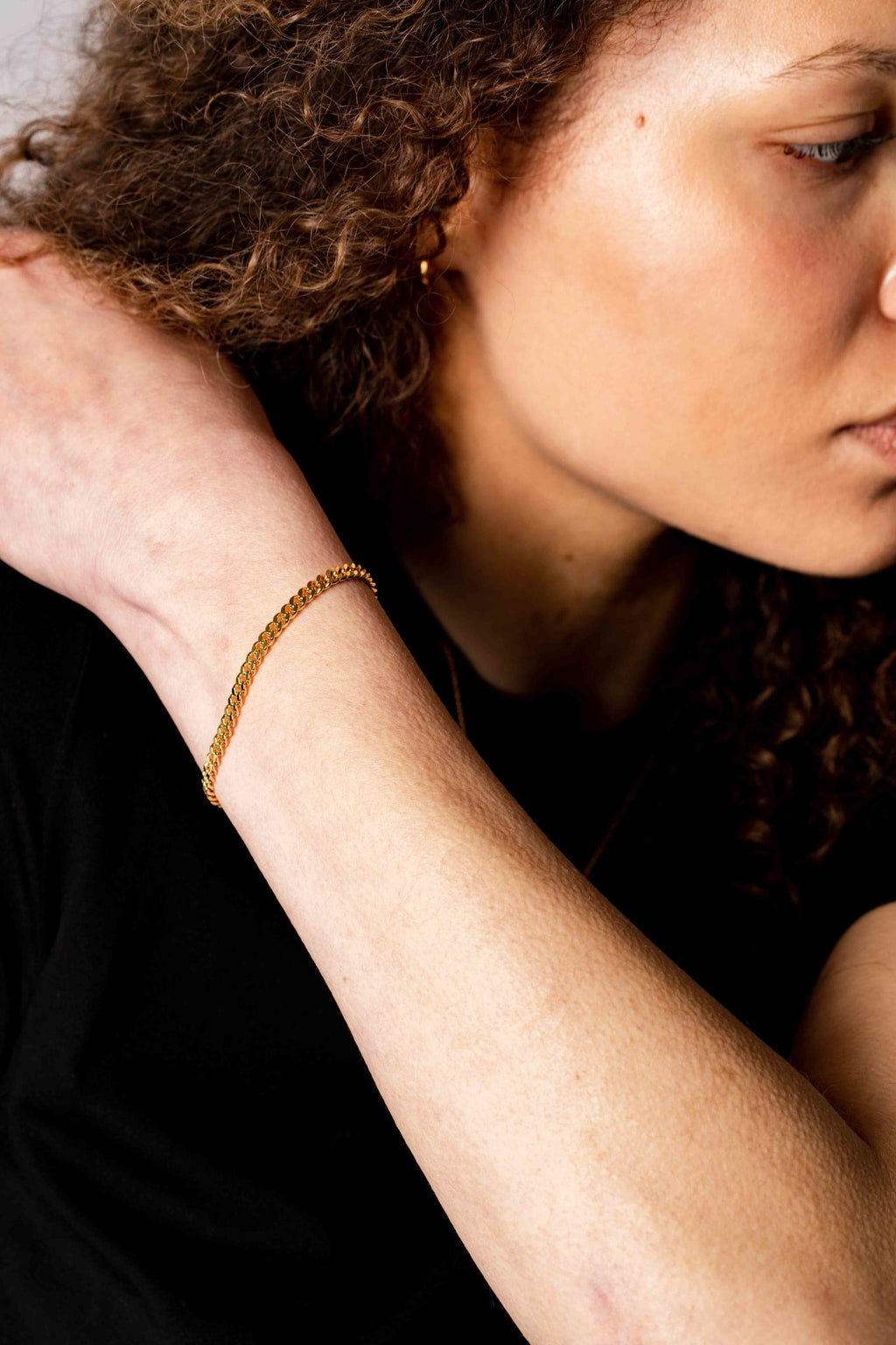 IX Curb Gold Plated Bracelet