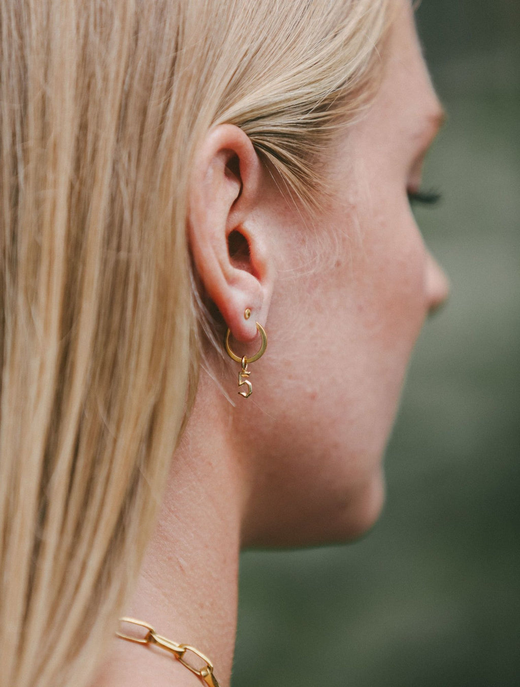 IX Lucky Number 5 Gold Plated Pendant