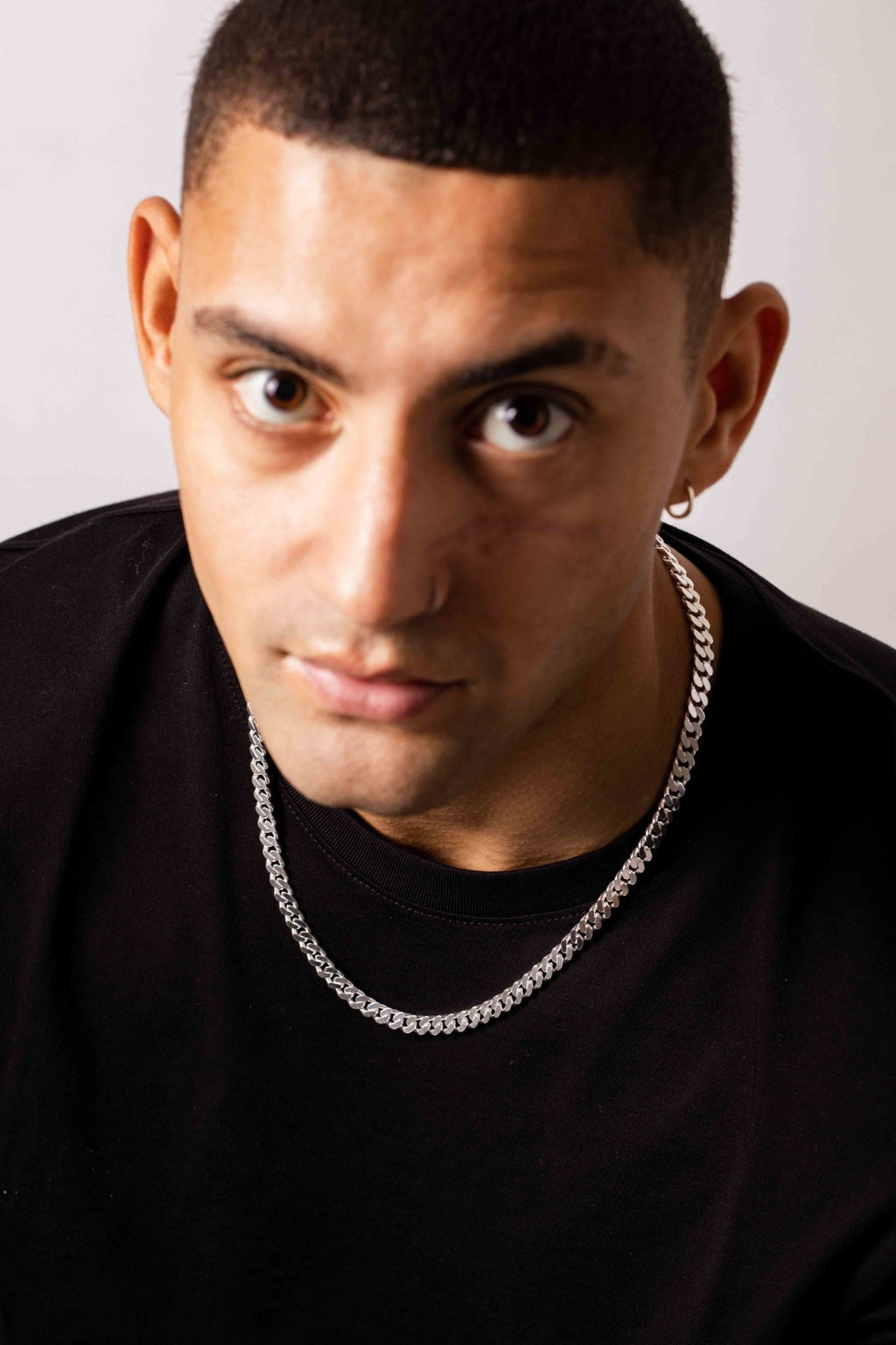 IX Chunky Curb Silver Necklace