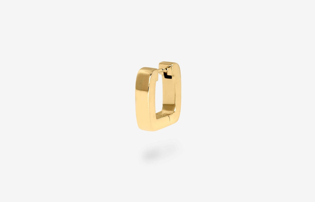 IX Bold Square Gold Plated Hoop