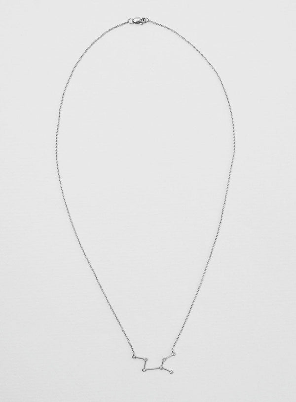 Sternzeichen Jungfrau Halskette aus 18K Weißgold I Diamant