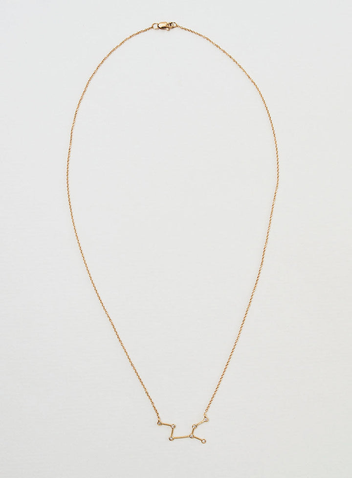 Star Sign Virgo 18K Guld Halskæde m. Diamant